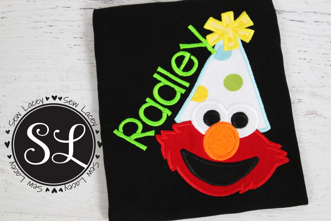 Elmo Party hat Birthday shirt