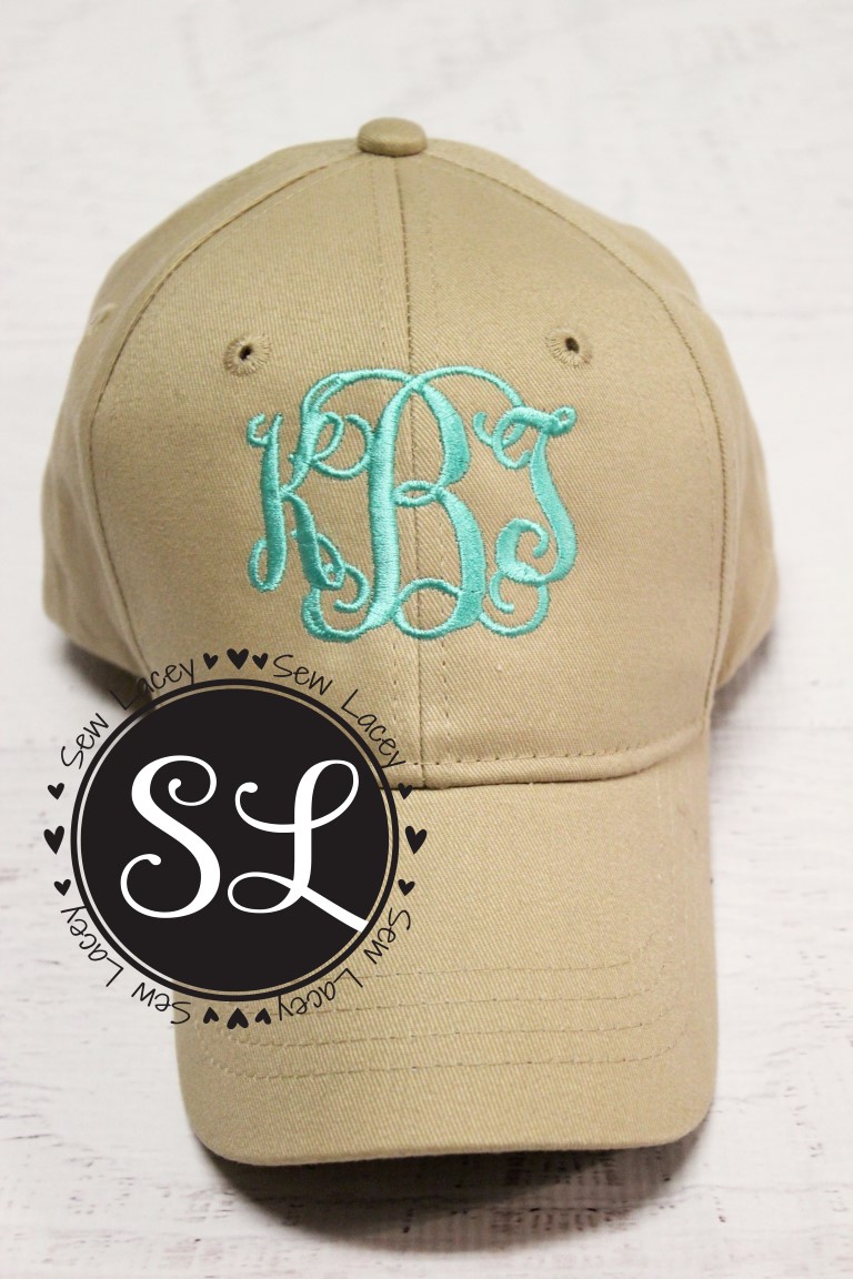 Monogrammed hat (khaki)