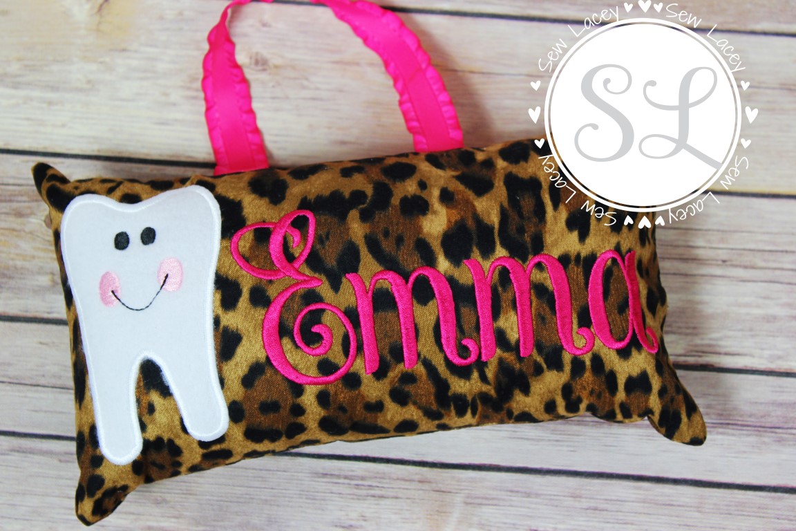 Leopard Tooth Fairy pillow
