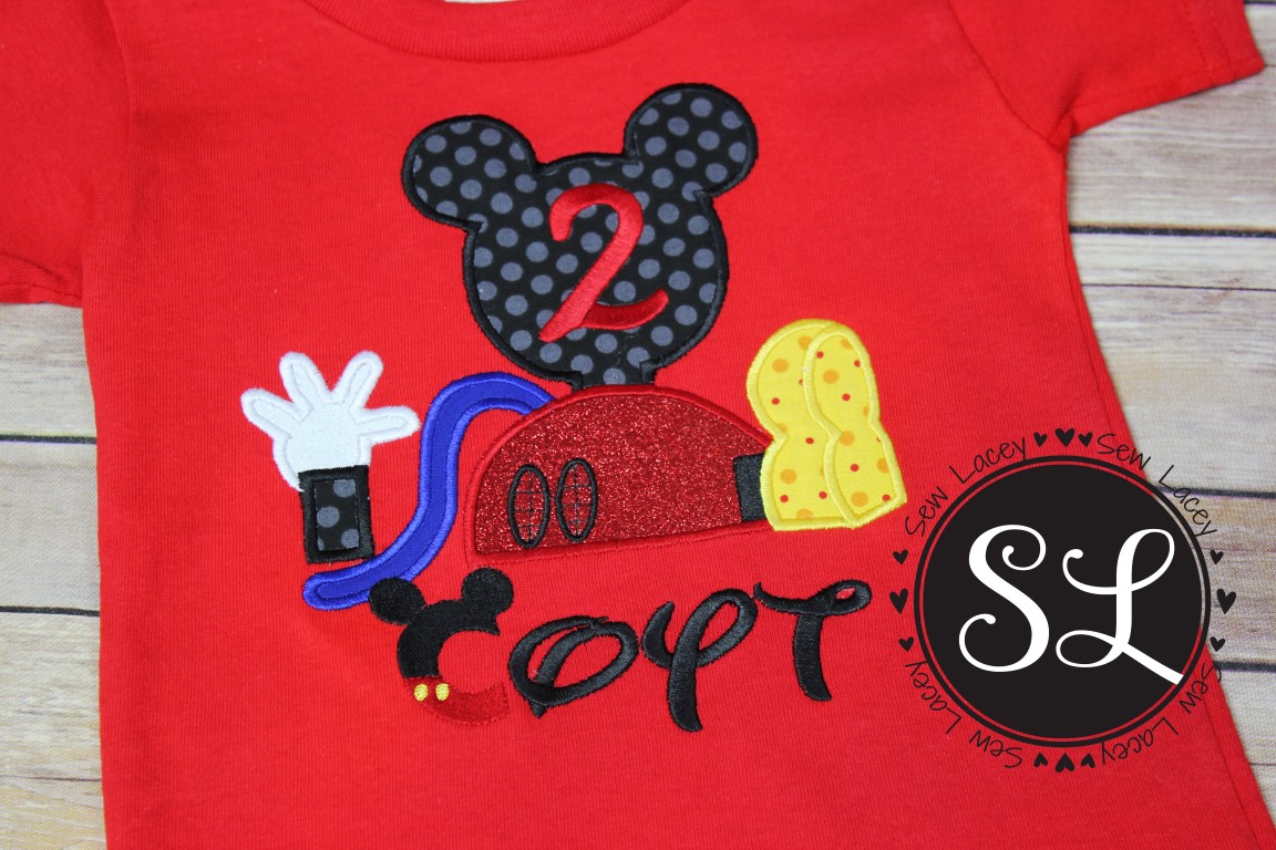 Red Mouse house Birthday shirt