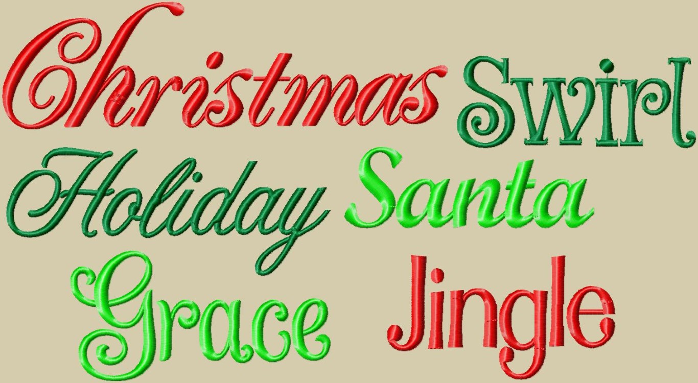 Popular Christmas fonts